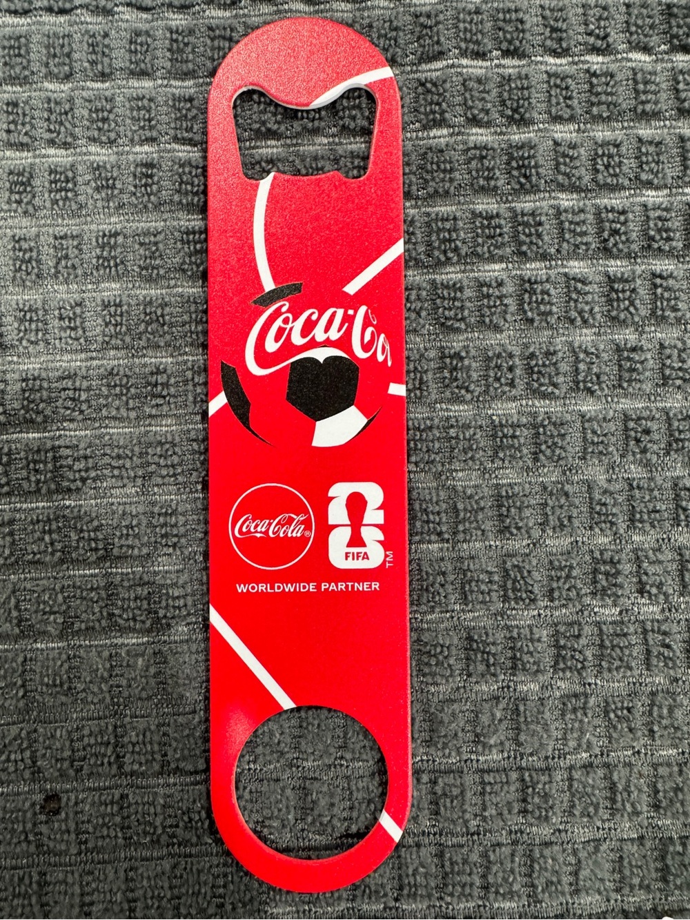 Coca-Cola FIFA World Cup 2026 Bottle Opener Red Soccer Collectible NEW
